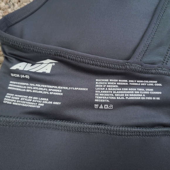 NWT Avia Strappy Gray Sports Bra Size Small - Picture 7 of 8